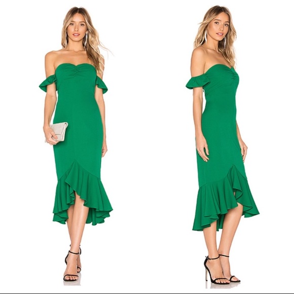 Lovers + Friends Dresses & Skirts - Lovers + Friends Giulia Midi Dress in Kelly Green, M